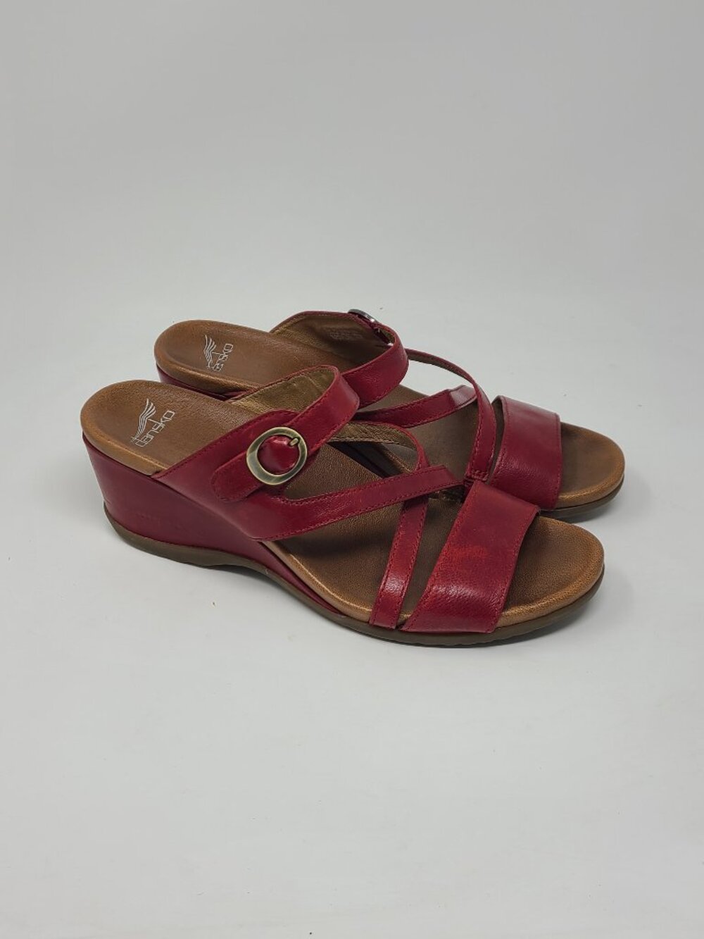 Dansko Ana red leather strappy sandals size 42 EU